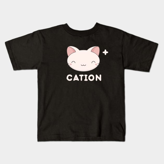 Kawaii Cute Cation Cat Science T-Shirt Kids T-Shirt by happinessinatee